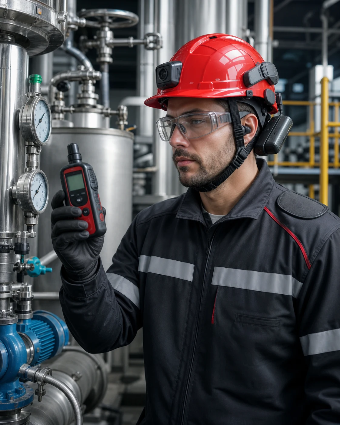 H5000E Multi-function Smart Helmet — Illustrative industrial application scene